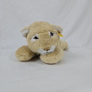 Steiff Vtg 80s Mountain Lion Cub Puma 5372/33 16" Plush Toy Made Western Germany